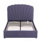Artiss Double Bed Frame with Lift Up Storage and USB Ports Grey