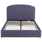 Artiss Queen Bed Frame with Lift Up Storage and USB Ports Grey