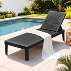 Gardeon Sun Lounge Adjustable Lounger Patio Outdoor Furniture Lightweight Black