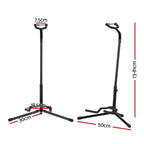 Alpha Iron Adjustable Guitar Stand Folding Instrument Holder Acoustic Bass Rack Black