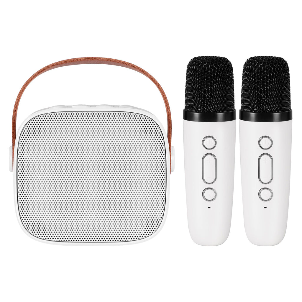 Alpha Mini Portable Karaoke Machine for Adults Kids with 2 Wireless Microphones