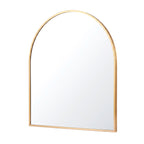 Embellir Arch Wall Mirror, Decorative Gold Frame Mirrors, 86x81cm Bathroom Vanity Mirror, Slim Frame for Living Room Entryway Bedroom Decor