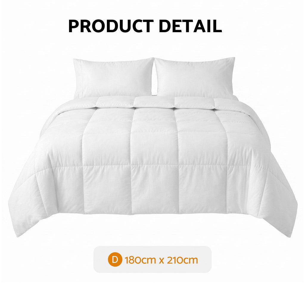 Giselle Bedding Double Quilt, 200GSM Summer Duck Down Feather Doona Insert