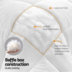 Giselle Bedding King Quilt, 200GSM Summer Duck Down Feather Doona Insert