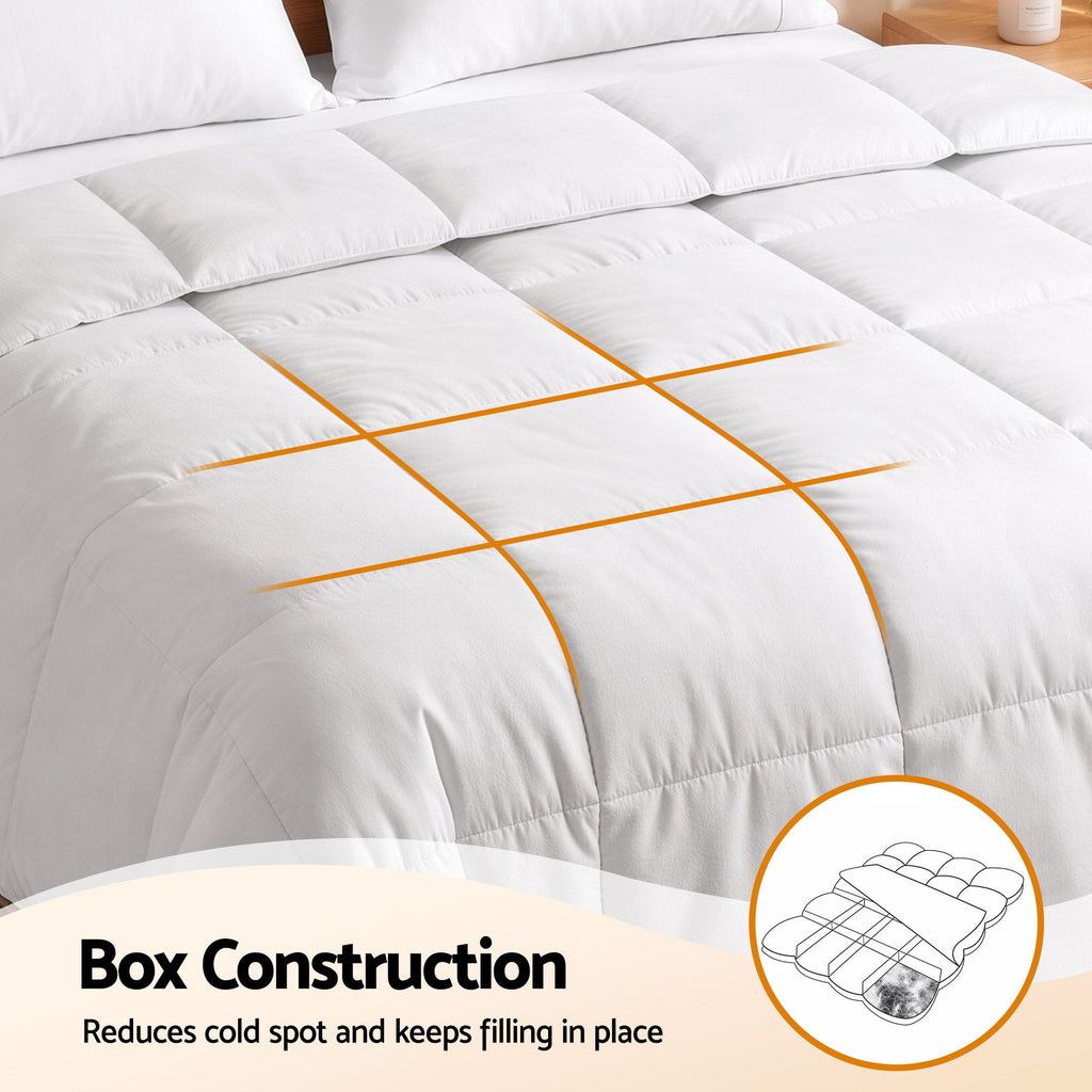 Giselle Bedding King Quilt, 200GSM Summer Duck Down Feather Doona Insert