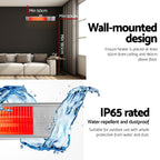 Devanti 2PCS Electric Strip Heater Radiant Infrared Heaters Remote Control 2000W