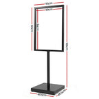 A1 Frame Pedestal Sign Holder Poster Stand Display Board Double Sided 60x90cm