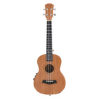 Alpha 26 Inch Solid Mahogany Tenor Ukulele Electric Acoustic EQ System Kit 18 Frets Natural