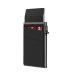 Contemporary Acrylic RFID Blocking Card Holder - Minimalist Business Wallet for Men, Automatic Pop-Up, 1pc