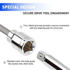 7-Pieces 3/8"Drive Extra Long Ball-End Hex Bit Allen Key Socket Set Size H3-H10
