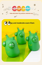 staring small vegetable worm, stress relief toy, novelty gift, popular toy, relaxation toy, anxiety toy, fidget toy, cute stress ball, googly eyes toy - Green - Size 2pcs