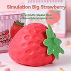 giant strawberry, squeeze stress reliever, novelty gift, decompression toy, slow-rebound soft rubber, stress relief toy, desk fidget toy, Australian stress toy, cute gift idea, sensory fidget - Red - Size strawberry
