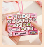 26-key keyboard keychain, bag charm, stress reliever toy, cute gift, pixel keychain, novelty gift, Australia, fun accessory, quirky keyring, retro gaming charm - Pink - Size 26 pendants