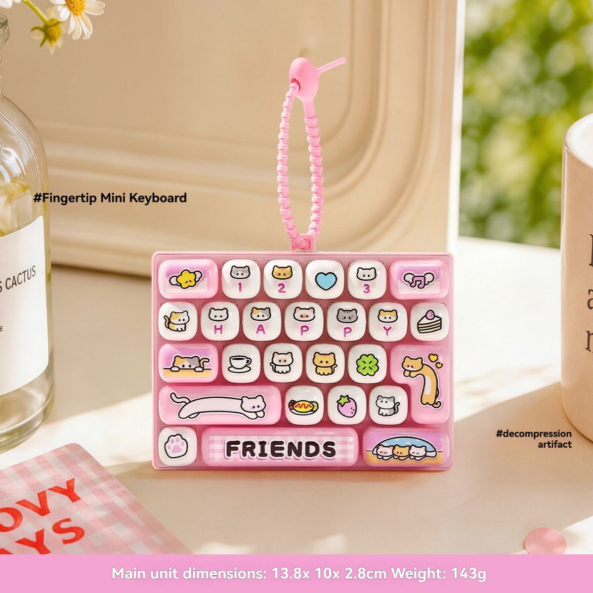 26-key keyboard keychain, bag charm, stress reliever toy, cute gift, pixel keychain, novelty gift, Australia, fun accessory, quirky keyring, retro gaming charm - Yellow - Size 26 pendants