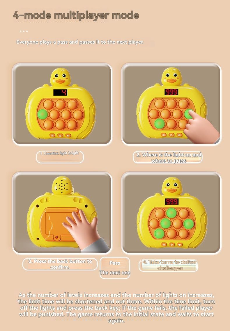 whac-a-mole game, LCD decompression toy, focus-enhancing game, intelligence-boosting toy, memory game, puzzle game, Australian market - Green - Size 10-key