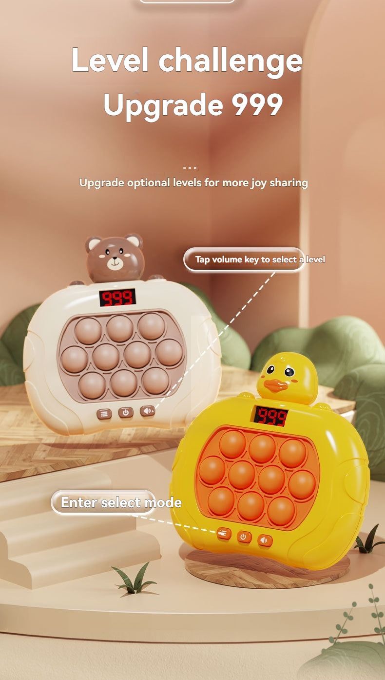 whac-a-mole game, LCD decompression toy, focus-enhancing game, intelligence-boosting toy, memory game, puzzle game, Australian market - Pink - Size 10-key