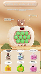whac-a-mole game, LCD decompression toy, focus-enhancing game, intelligence-boosting toy, memory game, puzzle game, Australian market - Pink - Size 10-key