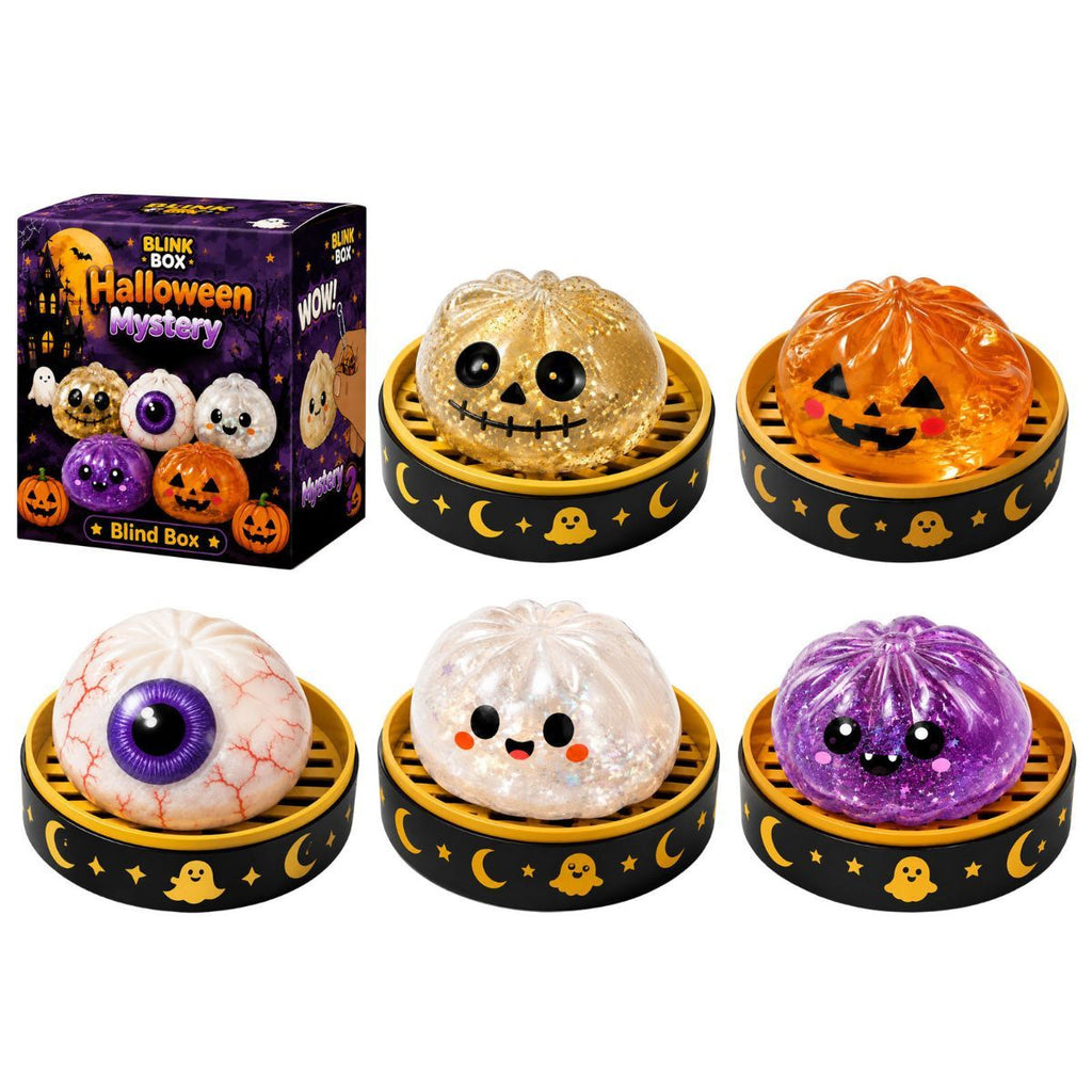 Halloween toys, mystery blind box, pumpkin toys, ghost toys, eyeball toys, slow-rebound pectin, stress relief toy, Halloween gifts, Halloween decorations, Australian Halloween, sensory toy - pumpkin - Size 8cm
