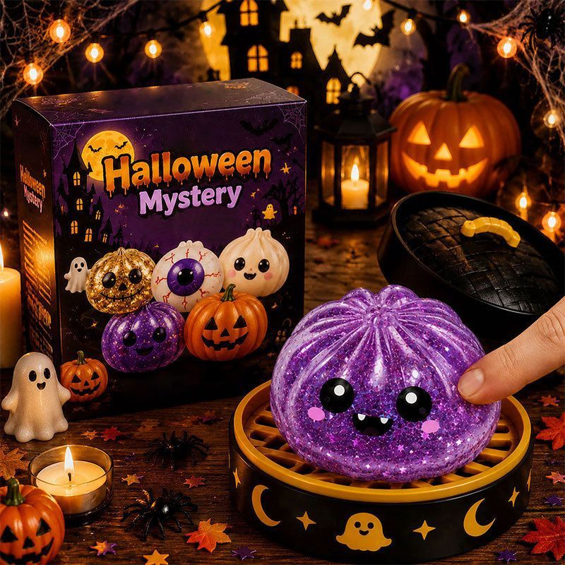 Halloween toys, mystery blind box, pumpkin toys, ghost toys, eyeball toys, slow-rebound pectin, stress relief toy, Halloween gifts, Halloween decorations, Australian Halloween, sensory toy - skeleton - Size 8cm
