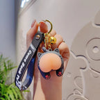 rabbit keychain, squeeze stress reliever, couple keychain, cute keychain, stress relief gift, pink keychain, keychain with bell, Australian market, anxiety relief, keychain gift - 2PCS - Size tiger