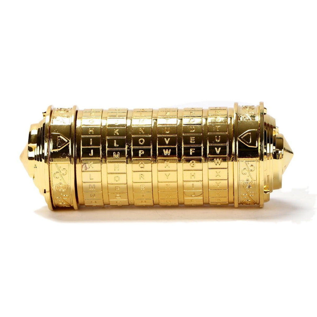 Da Vinci Code, Lock Cylinder, Puzzle, Gift, Valentine's Day Gift, Christmas Gift, Birthday Gift, Australian Puzzle, Brain Teaser, Code Breaking - cupronickel - Size L
