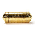 Da Vinci Code, Lock Cylinder, Puzzle, Gift, Valentine's Day Gift, Christmas Gift, Birthday Gift, Australian Puzzle, Brain Teaser, Code Breaking - Gold - Size L