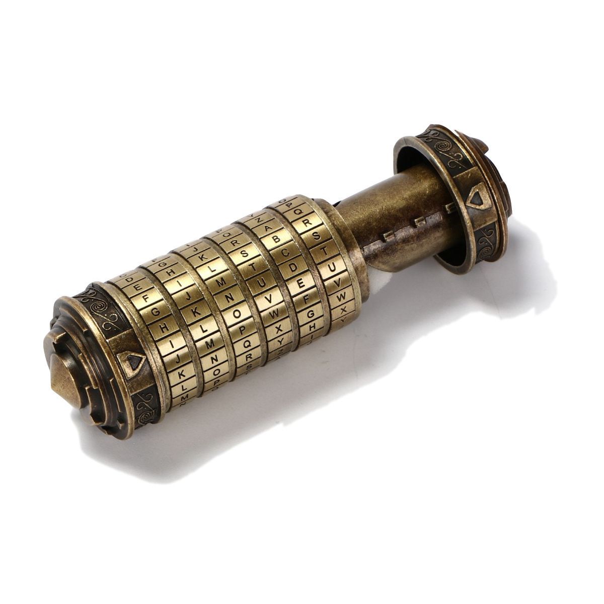 Da Vinci Code, Lock Cylinder, Puzzle, Gift, Valentine's Day Gift, Christmas Gift, Birthday Gift, Australian Puzzle, Brain Teaser, Code Breaking - red copper - Size L