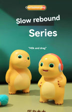 milk dragon, slow rebound toy, stress reliever, novelty gift, cute toy, squeeze toy, fidget toy, Australian market, anxiety relief, desk toy - Yellow - Size headphones