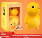 milk dragon, slow rebound toy, stress reliever, novelty gift, cute toy, squeeze toy, fidget toy, Australian market, anxiety relief, desk toy - Yellow - Size tilt one's head
