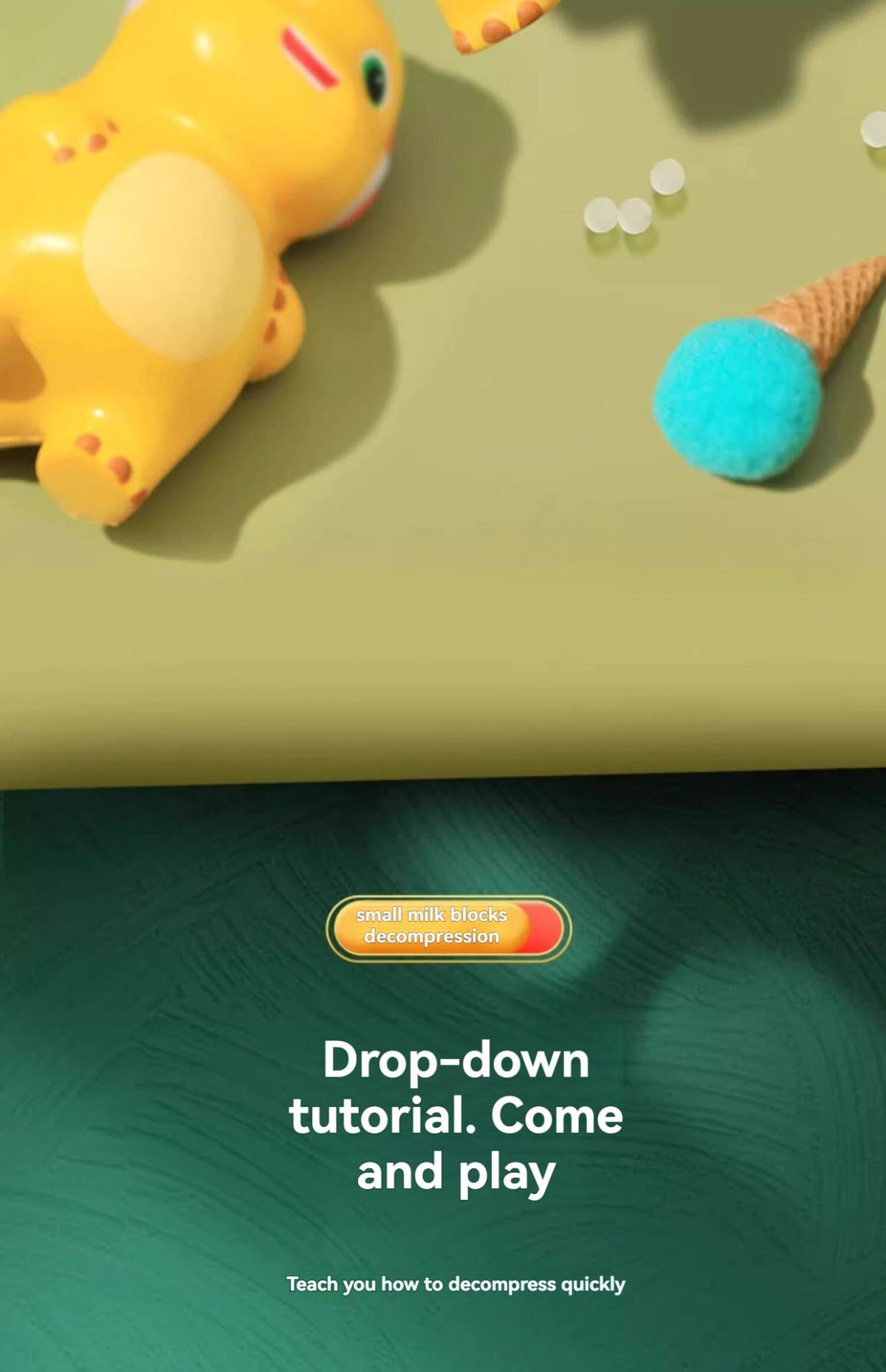 milk dragon, slow rebound toy, stress reliever, novelty gift, cute toy, squeeze toy, fidget toy, Australian market, anxiety relief, desk toy - Yellow - Size tilt one's head