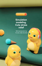milk dragon, slow rebound toy, stress reliever, novelty gift, cute toy, squeeze toy, fidget toy, Australian market, anxiety relief, desk toy - Yellow - Size tilt one's head