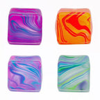 marbled ice cube squeeze toy, stress relief toy, novelty gift, squishy toy, trendy toy, desk toy, anxiety relief, fidget toy, Australian market - Green - Size 2pcs