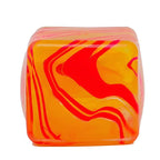 marbled ice cube squeeze toy, stress relief toy, novelty gift, squishy toy, trendy toy, desk toy, anxiety relief, fidget toy, Australian market - Orange - Size 2pcs