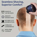 Magnetic six-blade razor, Whole-body wash razor, Digital display razor, Head-shaving razor, Electric razor for men, Australian grooming tools - Blue - Size Including spare blades