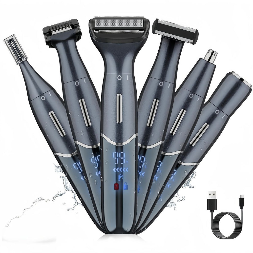 Women'S Hair Remover 7-In-1 Hair Remover Body Hair Removal Facial Hair Removal - Black - Size SET