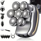 Men'S Electric Shaver Rechargeable Shaver Cordless Shaver Bald Men Shaver - Silver - Size SET