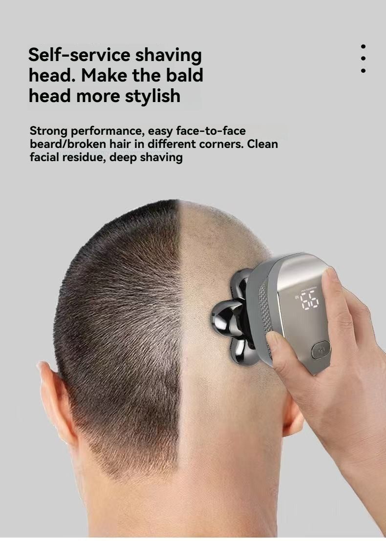 mens electric shaver, cordless shaver, rechargeable shaver, waterproof shaver, 6D floating shaver, men grooming, shaver for Australian men, travel shaver - Silver - Size SET