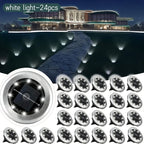 solar ground disk lights, outdoor lighting Australia, 8 LED lights, stainless steel solar lights, path lighting, garden driveway lights, courtyard lawn lighting, solar powered ground lights, energy efficient garden lights, automatic dusk to dawn lights -