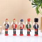 Nutcracker Soldier Figurine Set, Christmas Decorations, Birthday Gift, Hand-painted Nutcrackers, Holiday Decor, Australian Christmas Decor, Kids Gift, Figurine Collection, Festive Home Decor - Red - Size 6pcs