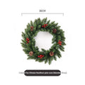 Christmas wreath, artificial wreath, red berries, pine cones, 30CM wreath, Christmas decoration, festive home decor, wreath for door, holiday centrepiece - Red - Size 30CM