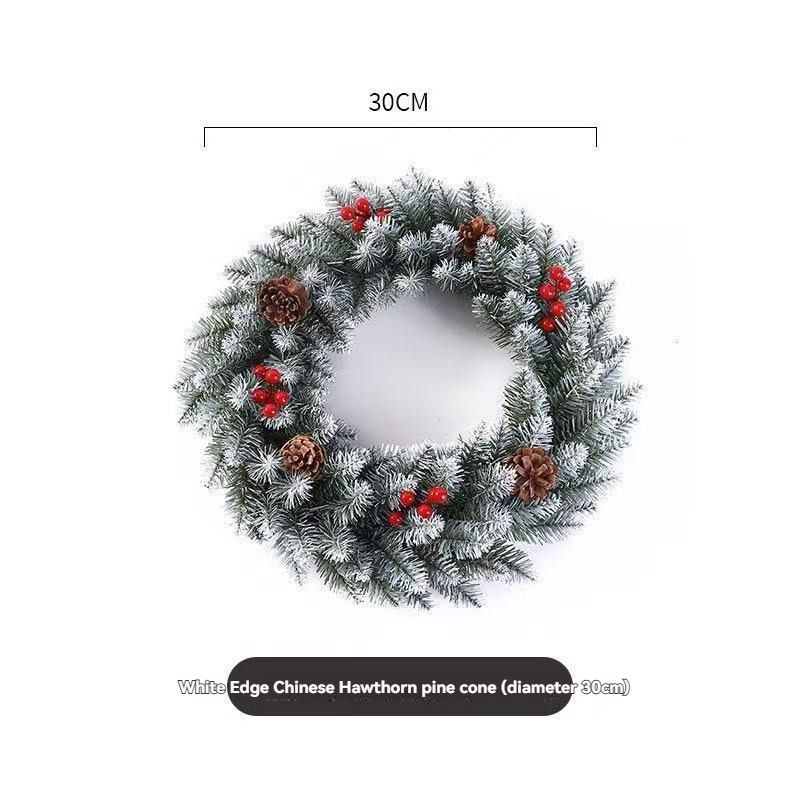 Christmas wreath, artificial wreath, red berries, pine cones, 30CM wreath, Christmas decoration, festive home decor, wreath for door, holiday centrepiece - Red - Size 40CM