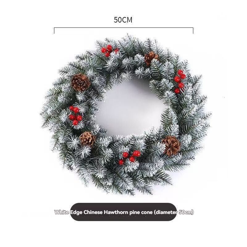 Christmas wreath, artificial wreath, red berries, pine cones, 30CM wreath, Christmas decoration, festive home decor, wreath for door, holiday centrepiece - Red - Size 40CM