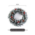 Christmas wreath, artificial wreath, red berries, pine cones, 30CM wreath, Christmas decoration, festive home decor, wreath for door, holiday centrepiece - White - Size 30CM