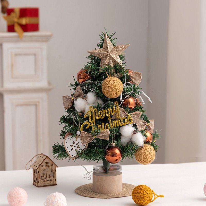 mini desktop Christmas tree, flocked pink Christmas tree, Christmas tree set, Christmas decorations, DIY Christmas tree, Christmas gift, office Christmas decor, festive tabletop tree - Christmas - Size 2