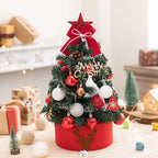 Mini Desktop Christmas Tree Flocked Pink Christmas Tree Christmas Tree Set - Golden Coffee - Size 45cm