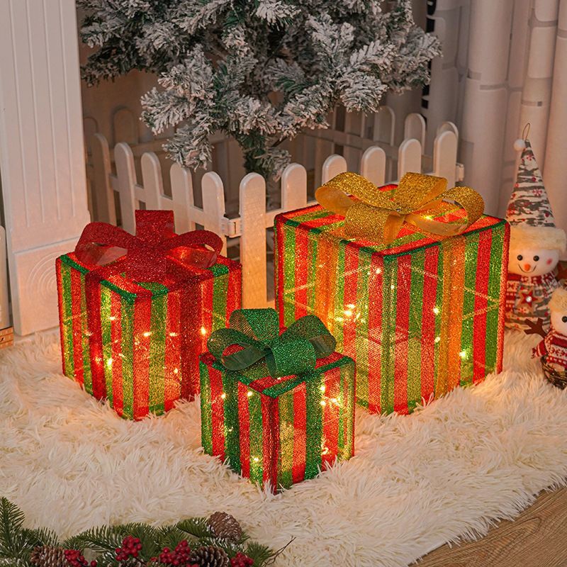 Christmas gift box, LED decorative lights, holiday decor, festive room decoration, battery operated Christmas lights, gift box lights, Australian Christmas decorations - Christmas - Size 1
