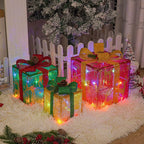 Christmas gift box, LED decorative lights, holiday decor, festive room decoration, battery operated Christmas lights, gift box lights, Australian Christmas decorations - Christmas - Size 2