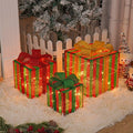 Christmas gift box, LED decorative lights, holiday decor, festive room decoration, battery operated Christmas lights, gift box lights, Australian Christmas decorations - Christmas - Size 4