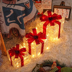 Christmas gift box, LED decorative lights, holiday decor, festive room decoration, battery operated Christmas lights, gift box lights, Australian Christmas decorations - Christmas - Size 4