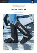 waterproof rain boot covers, non-slip boot covers, thickened boot covers, high-tube rain boot covers, camping rain gear, rainy day footwear, outdoor rain protection - Black - Size XL